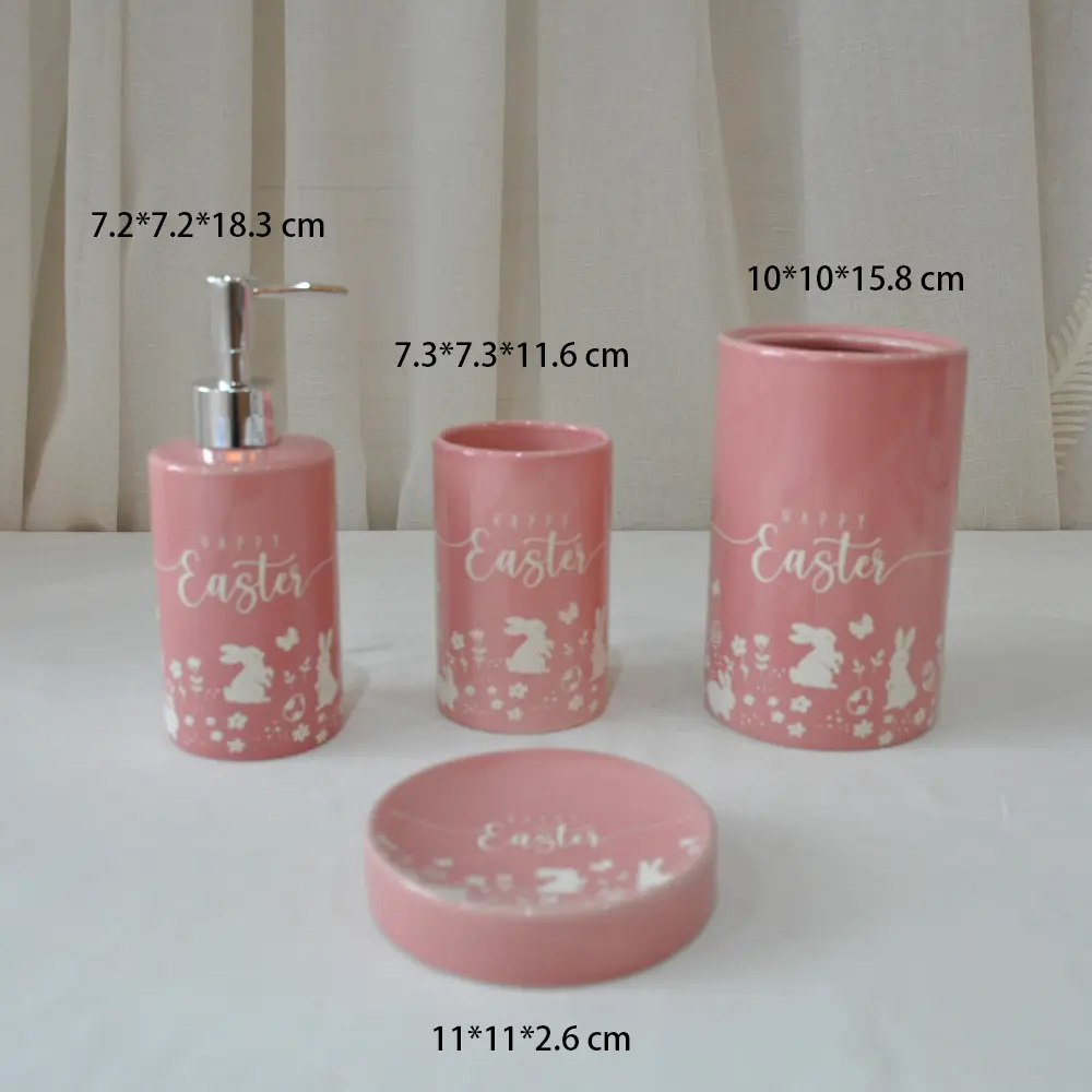 Easter Rabbit Dolomite Bathroom Set