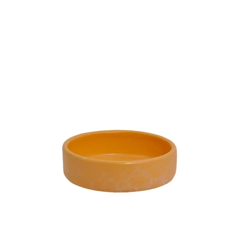 China Matte Warm Orange Crackle Glaze Stoneware Bathroom 5 - Piece Set Suppliers, Exporter