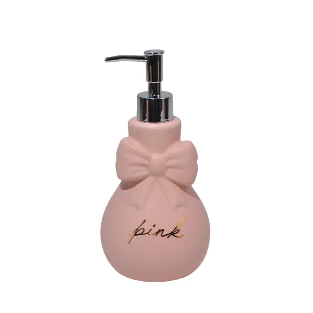 Buy Elegant Pink Dolomite Bathroom Set with 3D Bow Embossing - 4-Piece Eco-Friendly Gift Collection Suppliers, Product