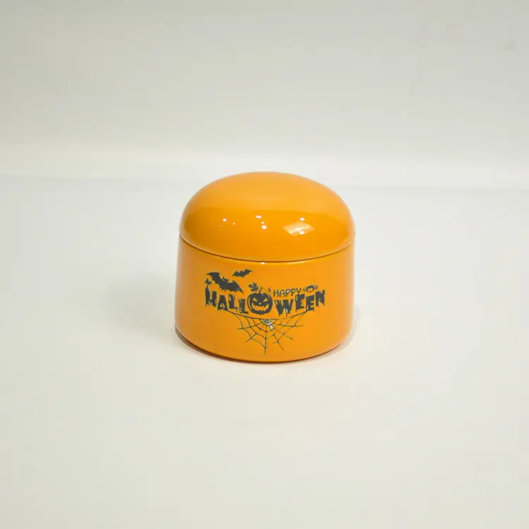 OEM Halloween - Themed Orange Ceramic 5 pcs Bathroom Accessories Set Factory, Companies