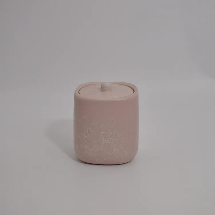 ODM Matte Pink Veined Ceramic Bathroom 4-Piece Set Manufacturers, Suppliers