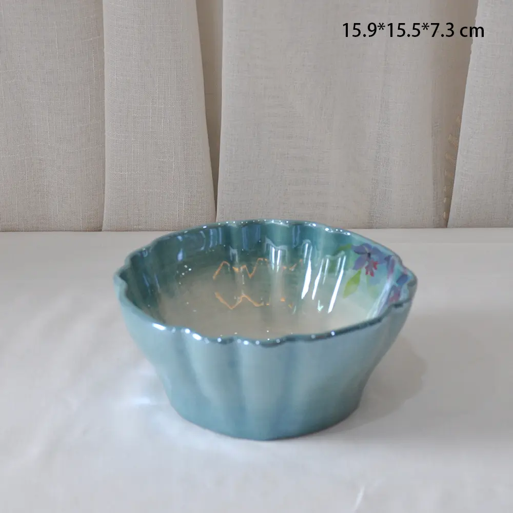 Romantic Floral Ceramic Bowl
