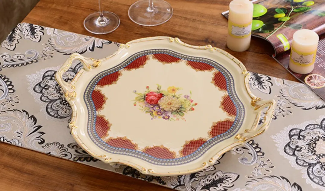 Discount European Floral Ceramic Tea Set with Tray Factory, Company