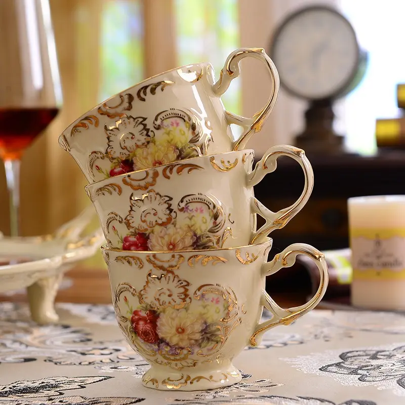 Discount European Floral Ceramic Tea Set with Tray Factory, Company
