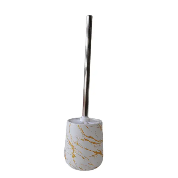 jiashun White & Gold Marble - Patterned Ceramic Bathroom 5 - Piece Set Factory, Product