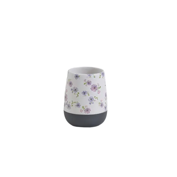 Cheap Purple Floral Gray - Bottom Ceramic Bathroom 5 - Piece Set Manufacturers, Supplier