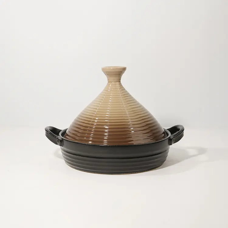 Custom Manufacturer Direct Wholesale Hige Temperature Ceramic Taji Cooking Pot Heat - Resistant Clay Cookware Casserole with Lid for Kitchen Manufacturers, Products