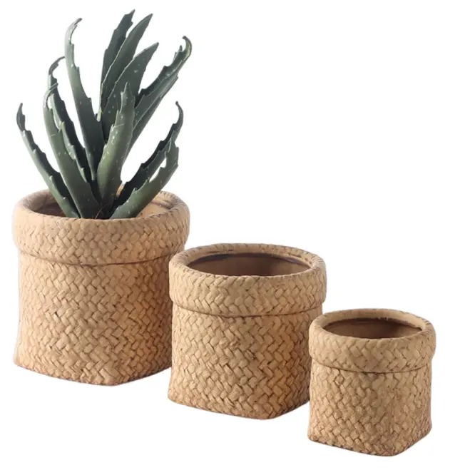 Wholesale Bohemian Rattan Texture Cement Planter Supplier, Companies