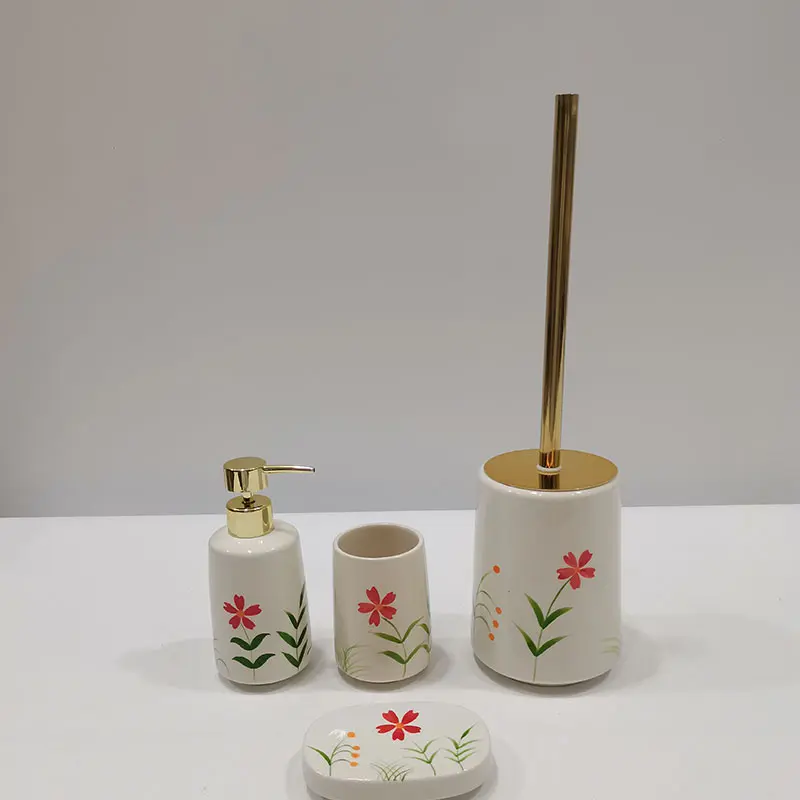 Wholesale Spring series rabbit decal bathroom five piece set Manufacturers, Factory