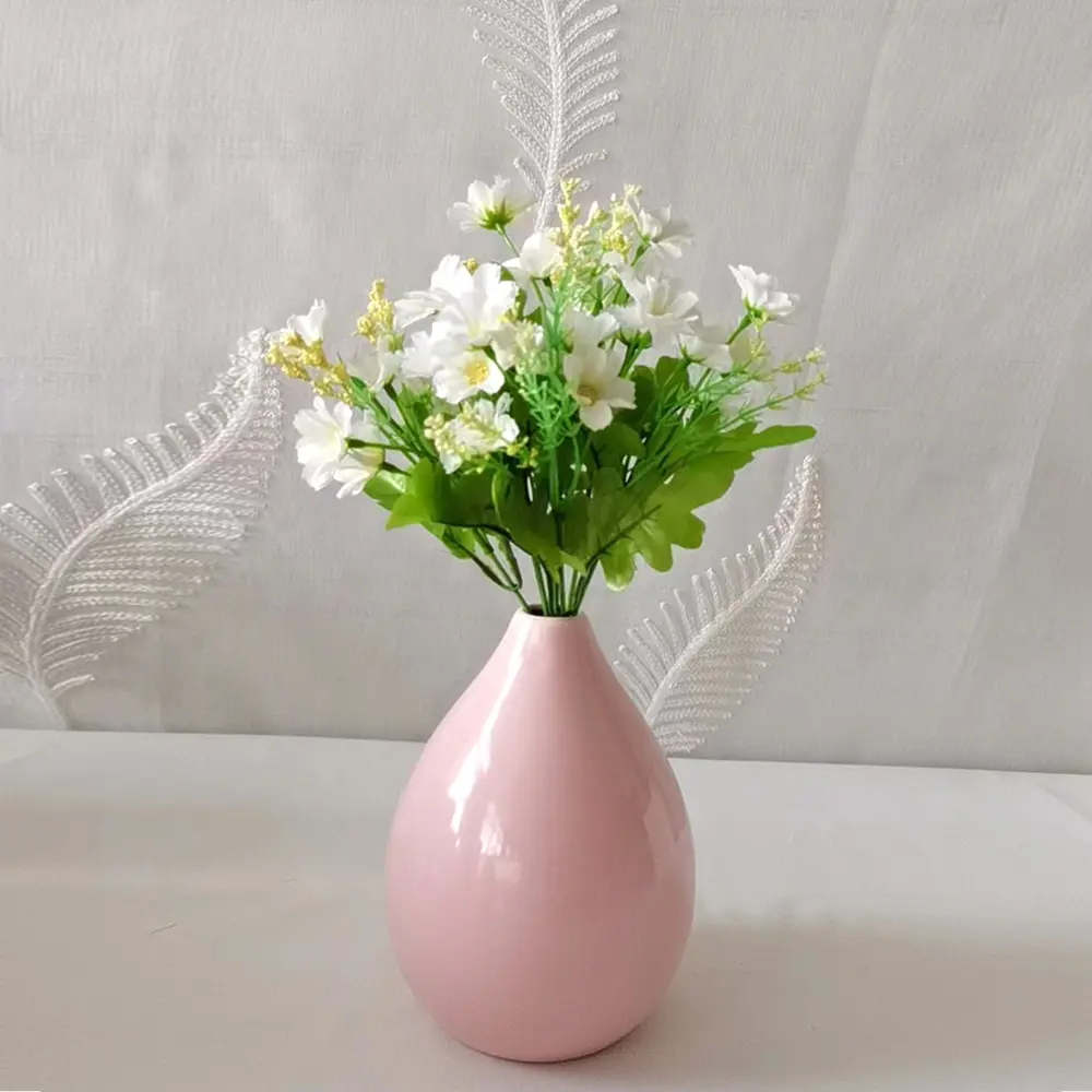Buy Macaron Color Teardrop-Shaped Glossy Ceramic Vase Set Factories, Company