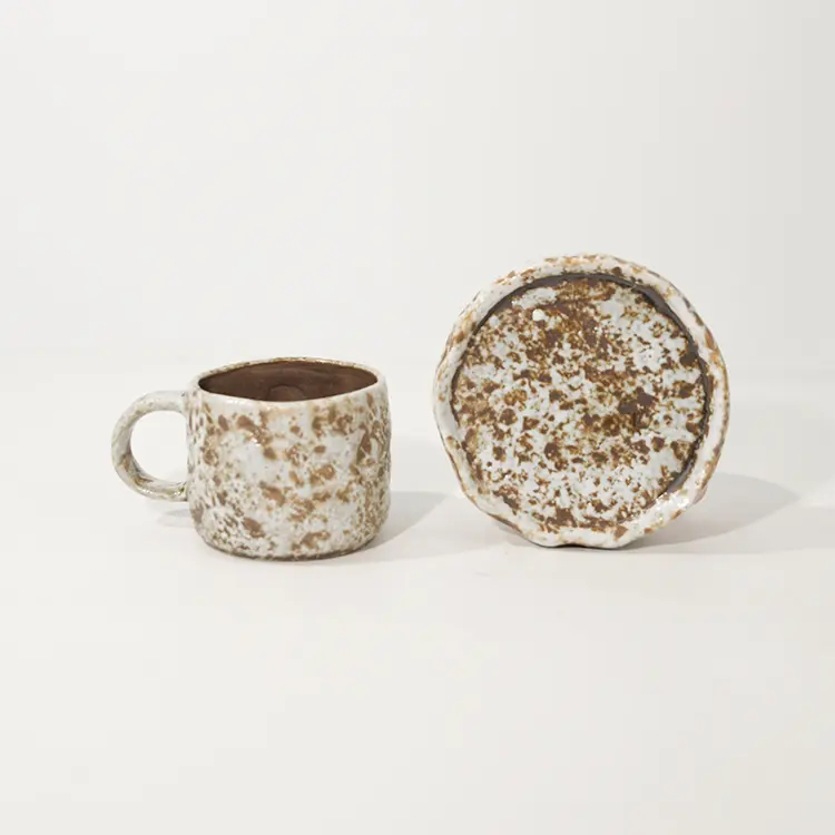 jiashun Creative Stoneware Coffee Cup with Saucer for Latte Cappuccino Tea Supplier, Suppliers