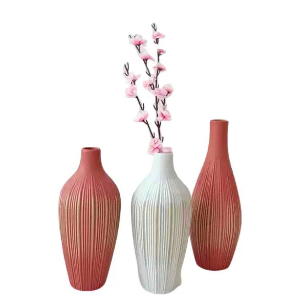 jiashun Nordic Minimalist Ribbed Stoneware Vase Company, Companies