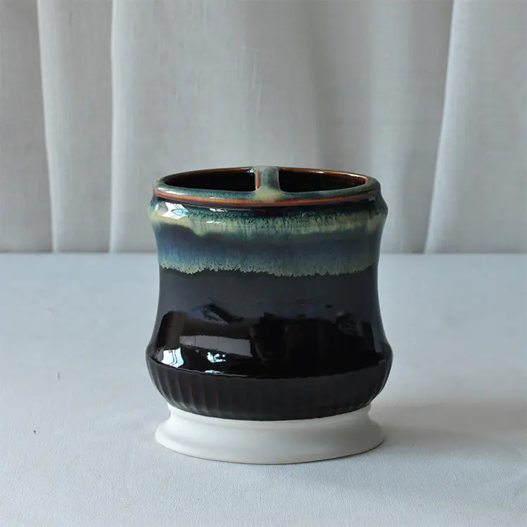 ODM Kiln-Change Glaze Blue-Green Gradient Ceramic Bathroom 4-Piece Set Companies, Products