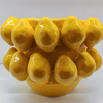 Creative Yellow Lemon-Shaped Ceramic Storage Jar 2 Sizes