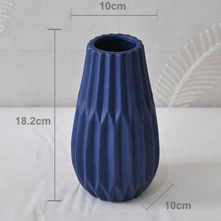 Deep Sea Blue Ceramic Vase Set 4