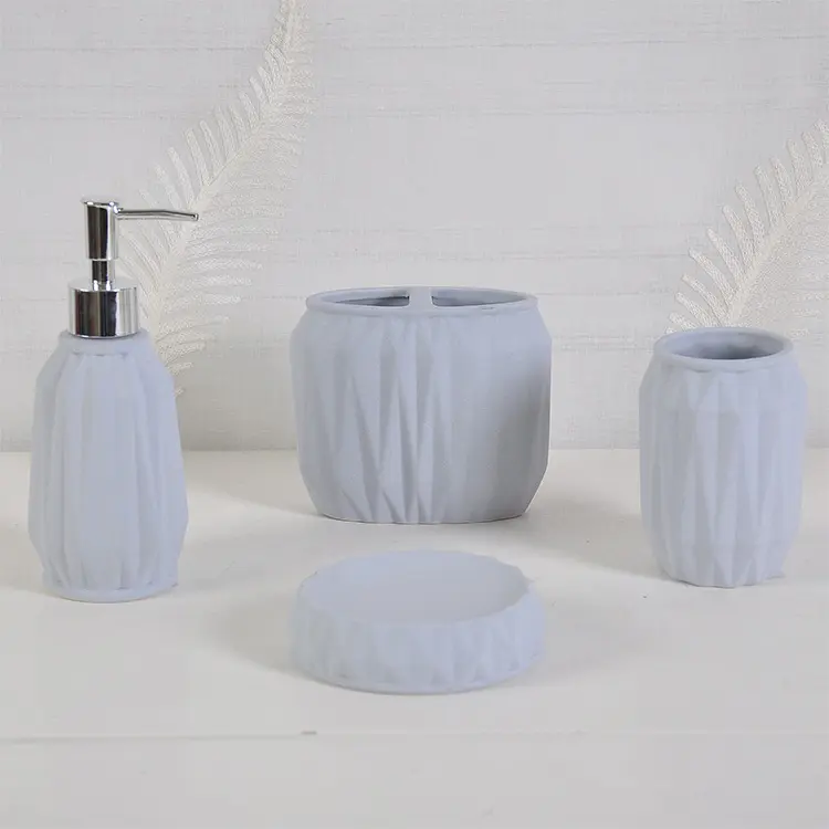 Geometric Ceramic Bathroom Set 1