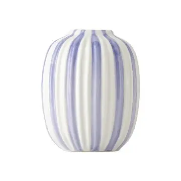 DC2820 Blue and White Striped Round Decorative Ceramic Vase
