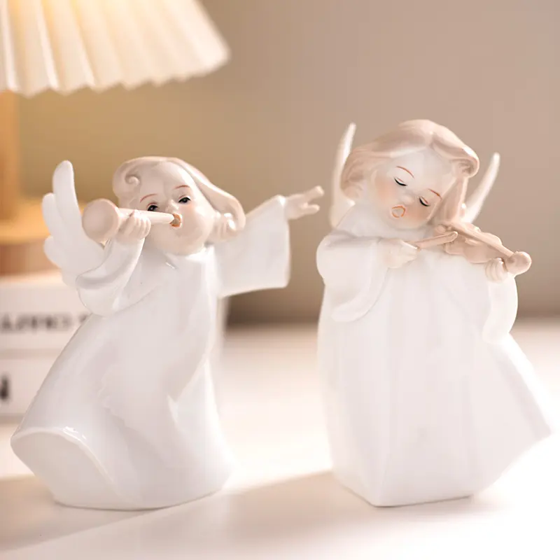 Discount European-Style Holy Musician Angel Ceramic Figurine Factory, Company