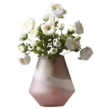 DC1370 Large Gray Matte Tall Glass Wedding Centerpiece Vase