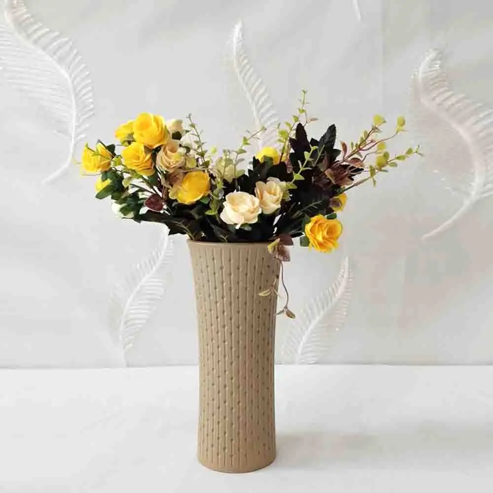 jiashun Morandi Color Vertical Striped Texture Curved Stoneware Vase Manufacturers, Company