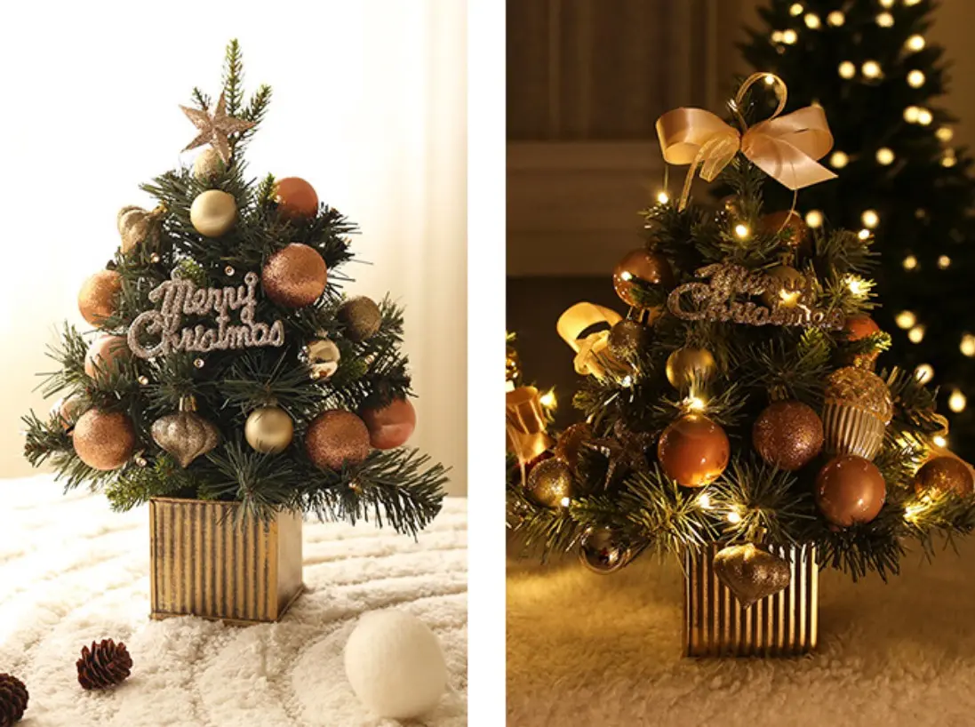 OEM Pre-Decorated Mini Tabletop PVC Christmas Tree Supplier, Product