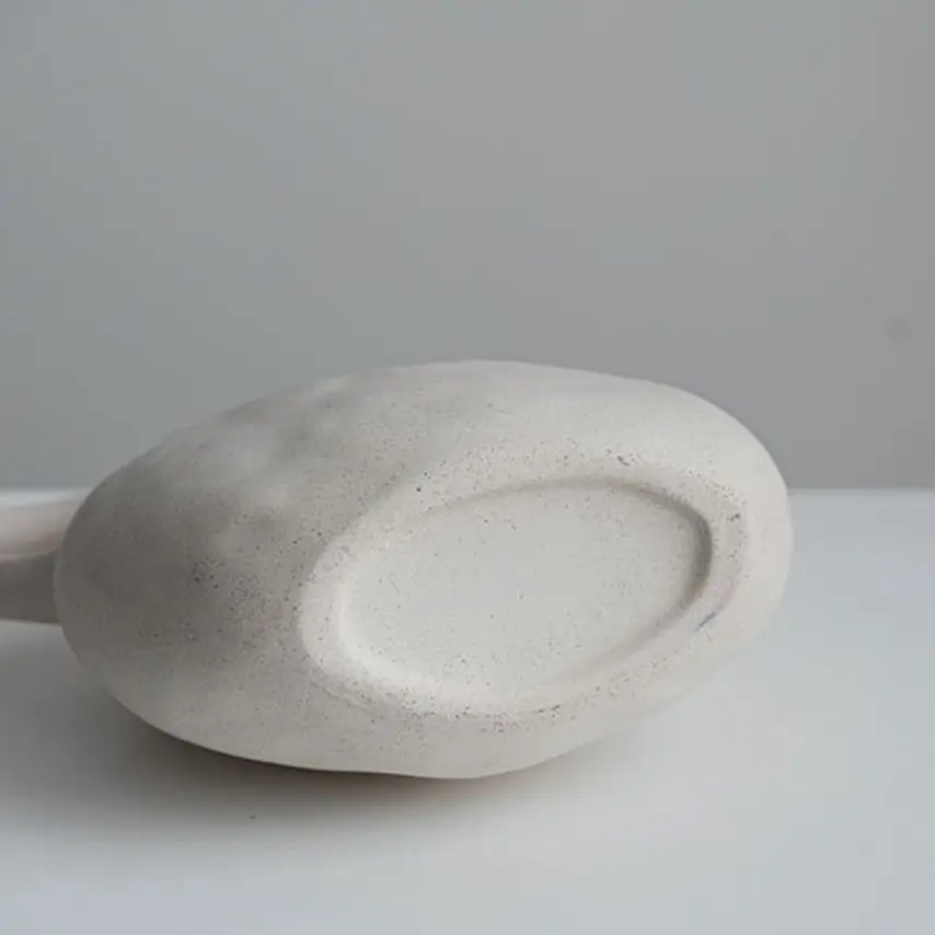 Discount Milky White Speckled Glaze Single-Handled Jug-Shaped Ceramic Vase Factory, Factories