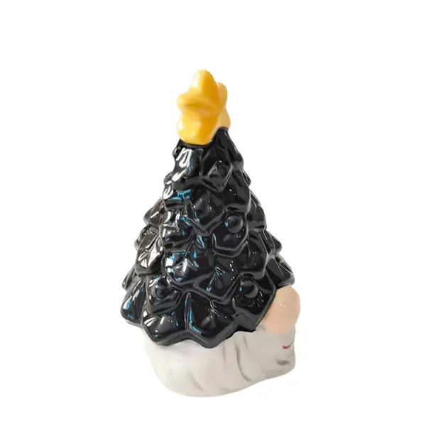 Buy Christmas Dolomite Gnome Figurine - Black Christmas Tree Hat with Yellow Star Manufacturer, Suppliers
