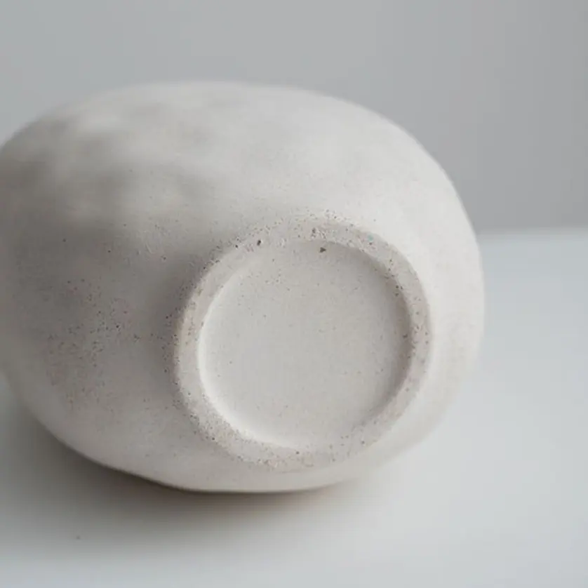 Buy Wabi-Sabi Milky White Speckled Glaze Double-Handled Ceramic Vase Manufacturer, Factories