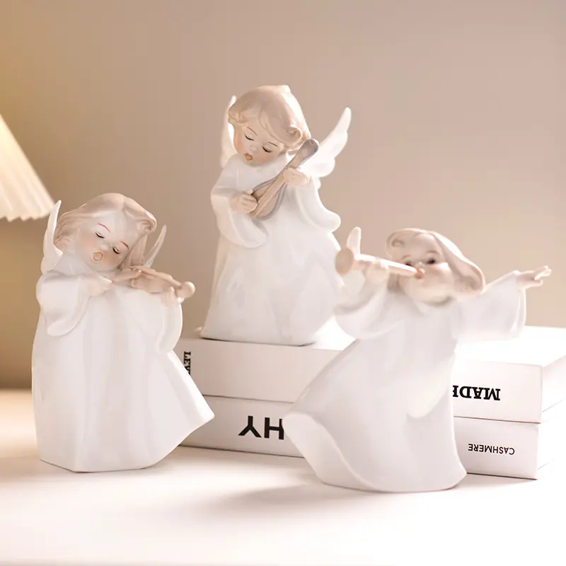 Discount European-Style Holy Musician Angel Ceramic Figurine Factory, Company