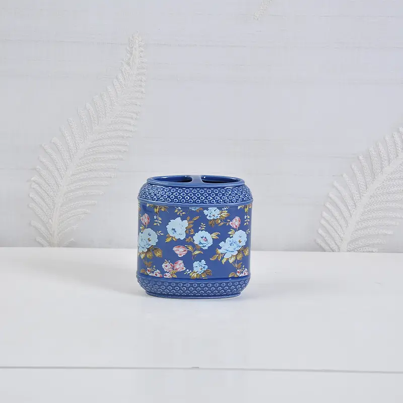 ODM Vintage Floral - Patterned Ceramic Bathroom Accessory Set Manufacturers, Products