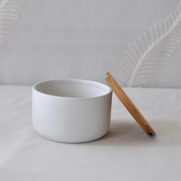 Buy Nordic Minimalist Ceramic & Bamboo Bathroom Accessory Set Manufacturers, Factories