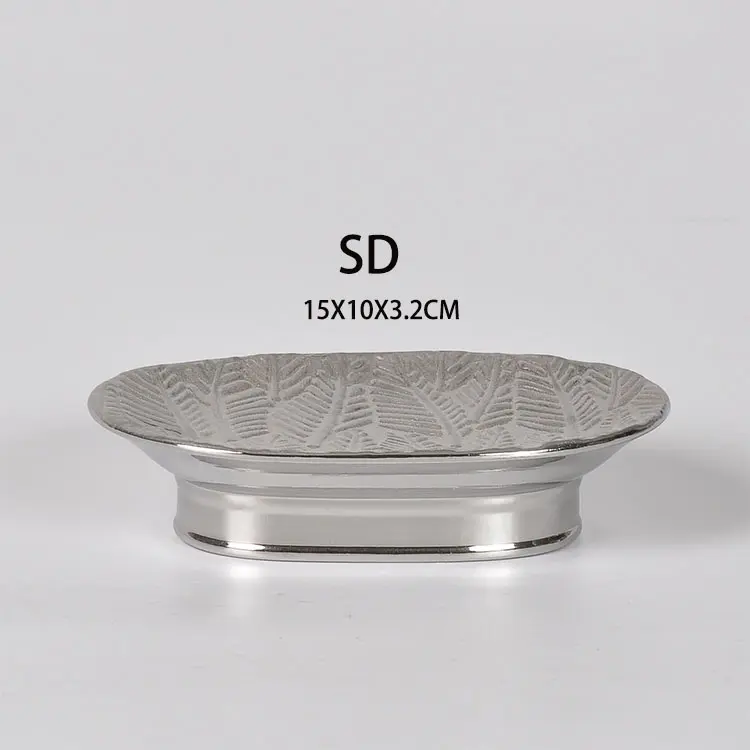 Silver Glazed Ceramic Bathroom Set - Main View