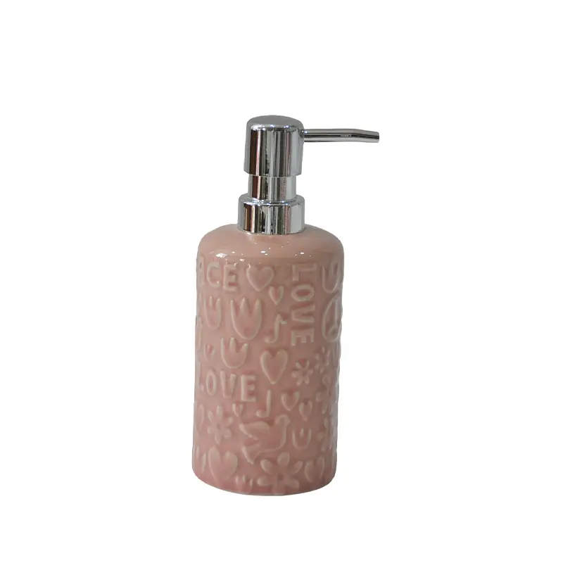 China Embossed Pink Dolomite Bathroom Set - 4 Pieces Suppliers, Companies