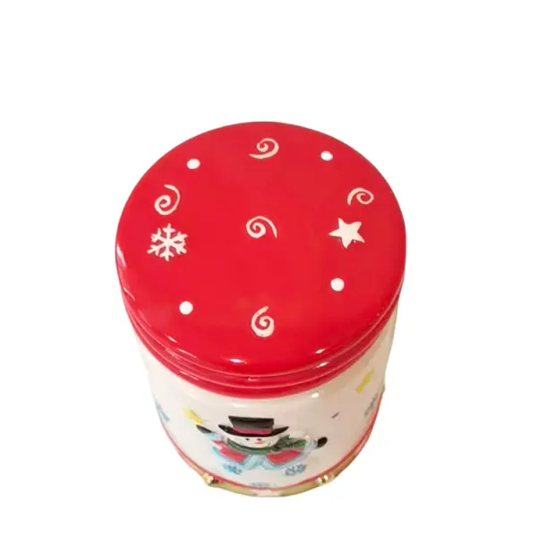 ODM Christmas Snowman - Patterned Dolomite Storage Jar Supplier, Exporter