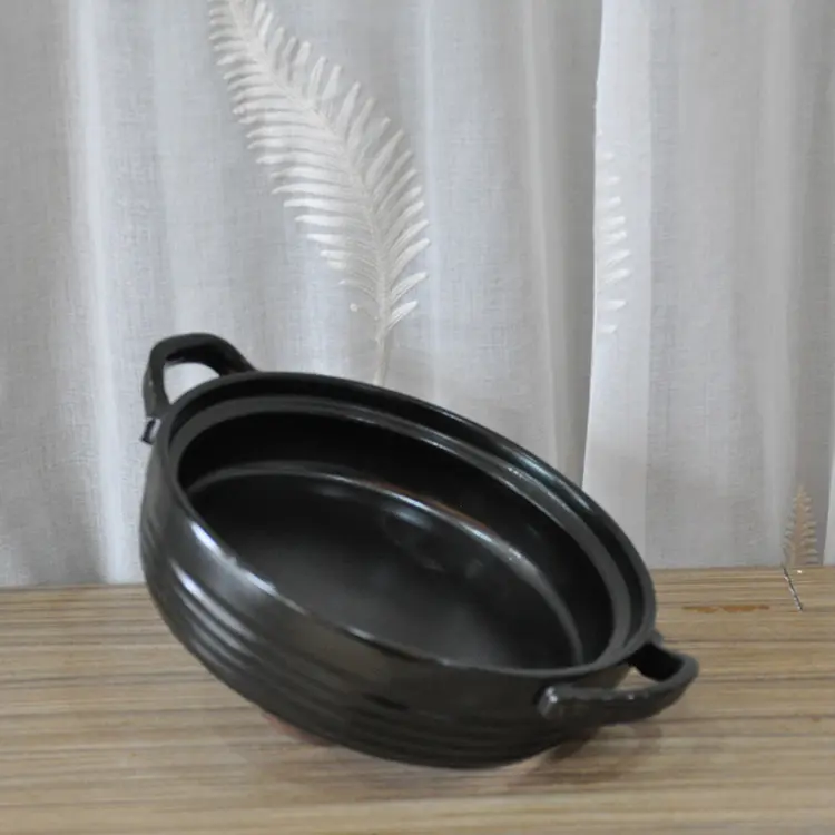Wholesale Red Black Contrast Shiny Lid Ceramic Casserole Manufacturers, Exporter