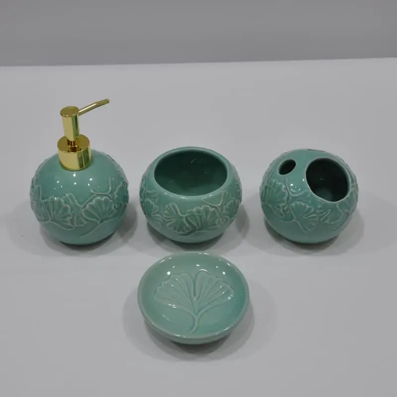 jiashun Ginkgo leaf relief bathroom four piece set Manufacturer, Manufacturers