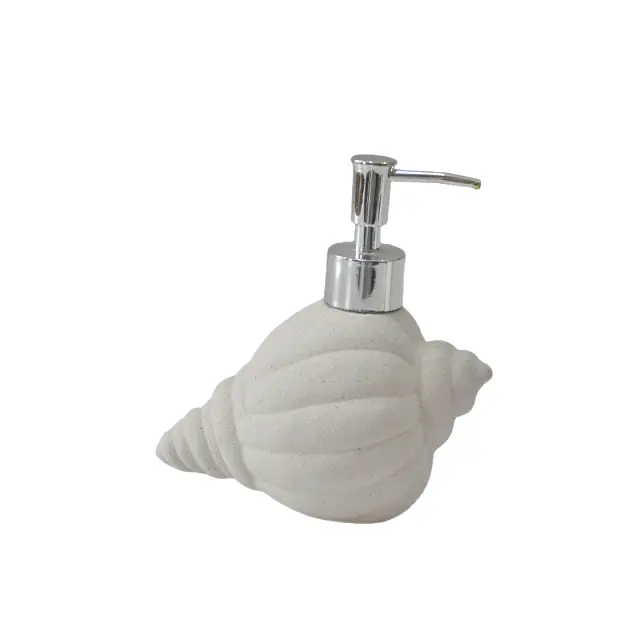 China Sandblasted Shell Shaped 4 - Piece Stoneware Bathroom Set Factories, Product