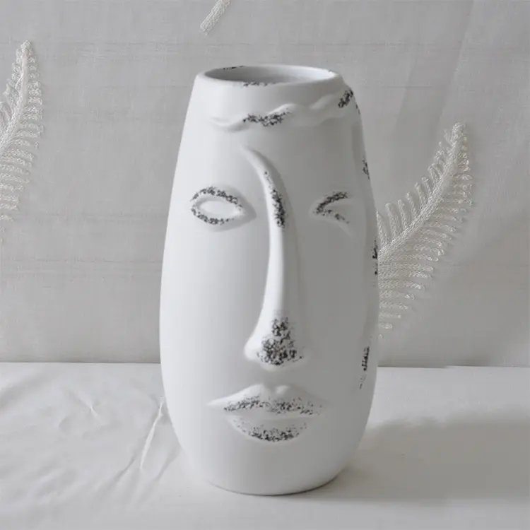 ODM Modern Art Face - Embossed Ceramic Vase Exporters, Companies
