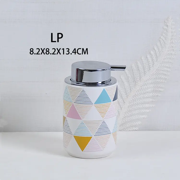 Geometric Ceramic Bathroom Set Piece 1