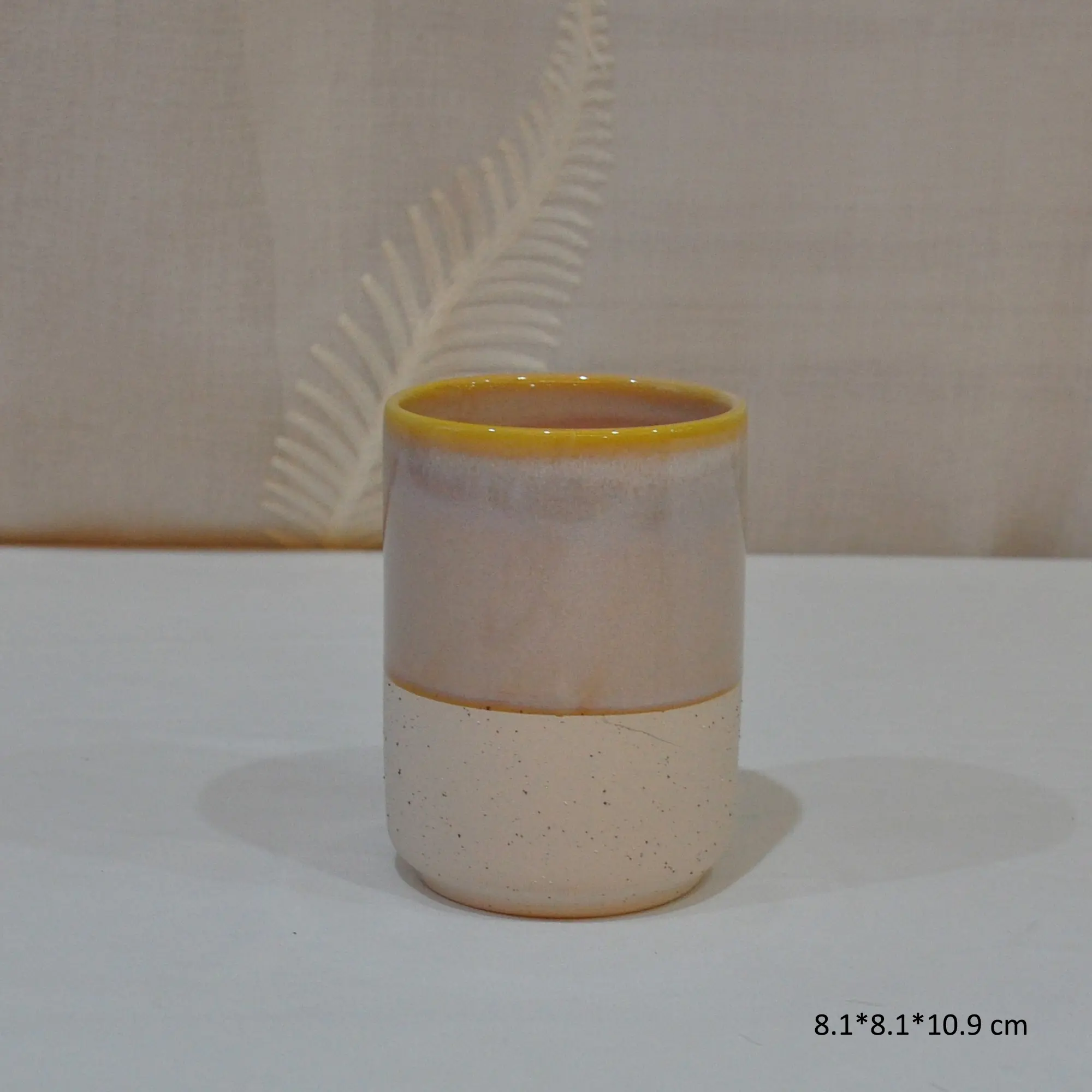 Wholesale Warm Yellow Gradient Speckled Stoneware 5-Piece Bathroom Accessory Set Suppliers, Products