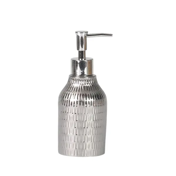 China Silver Glazed Textured Ceramic Bathroom 5-Piece Set Suppliers, Product