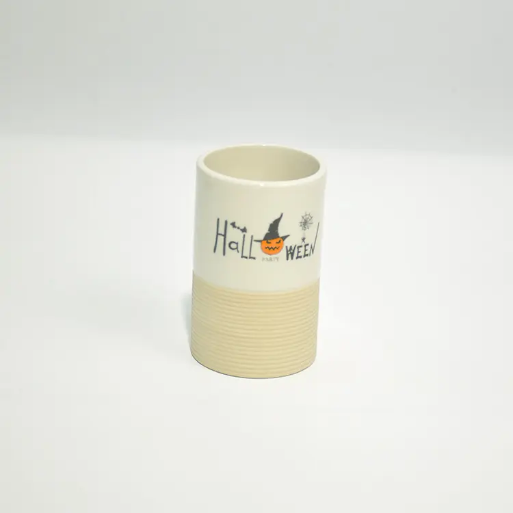 Custom Halloween Witch Pumpkin Beige Gradient Stoneware Bathroom Set Suppliers, Company