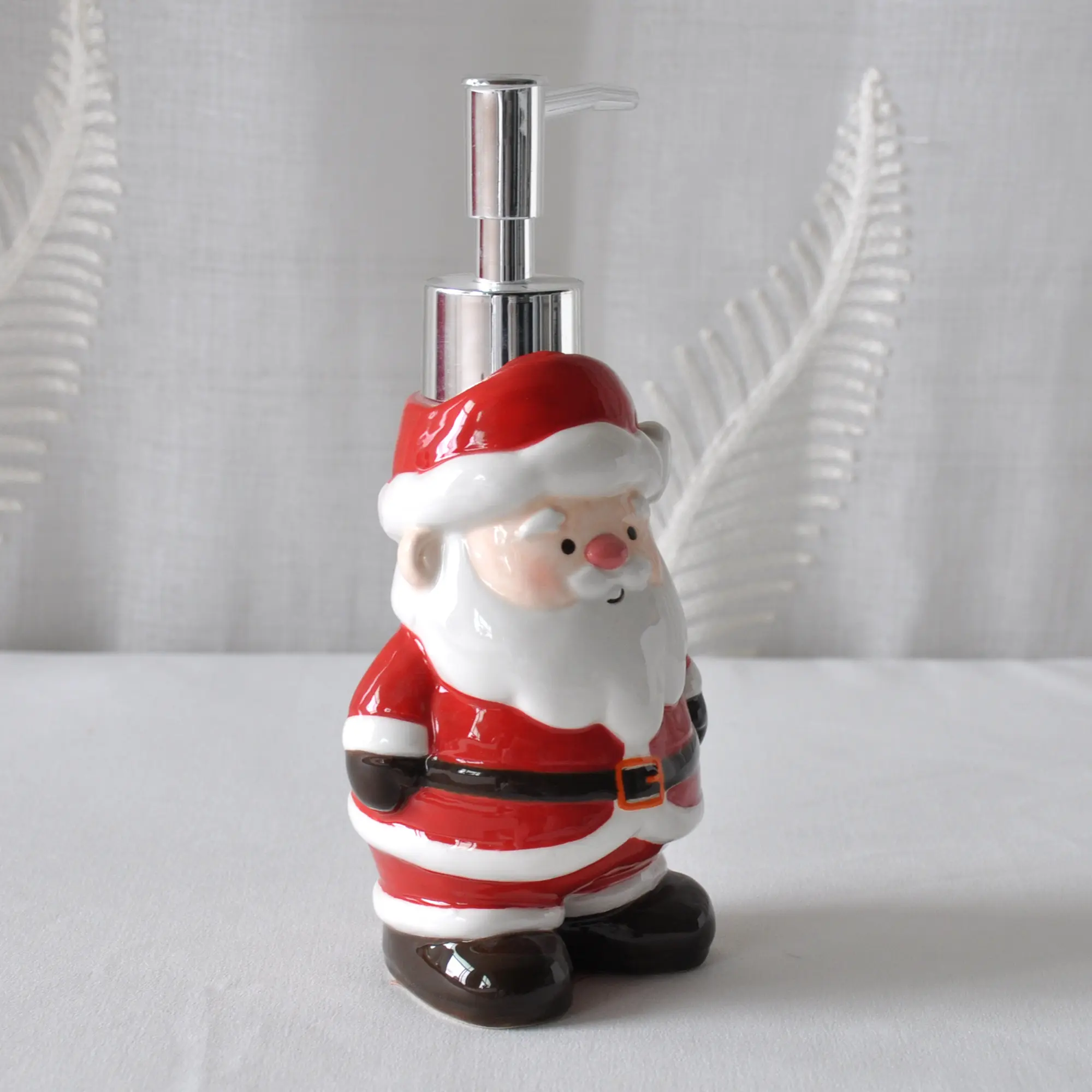 China Christmas Cute Santa Claus Ceramic Lotion Dispenser Exporter, Exporters