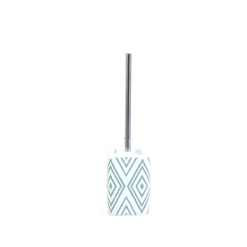 Cheap Blue & White Geometric - Patterned Dolomite Bathroom 5 - Piece Set Manufacturers, Exporter