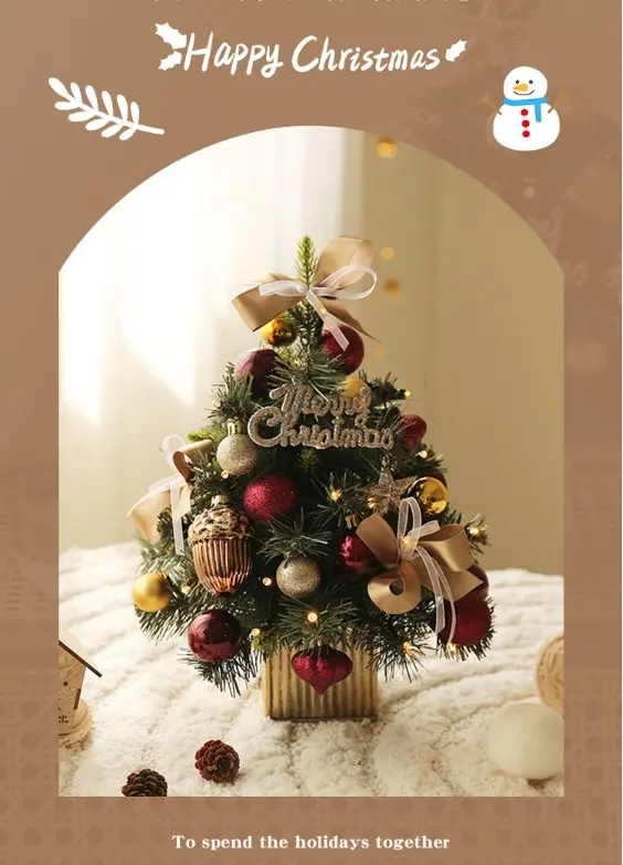 OEM Pre-Decorated Mini Tabletop PVC Christmas Tree Supplier, Product