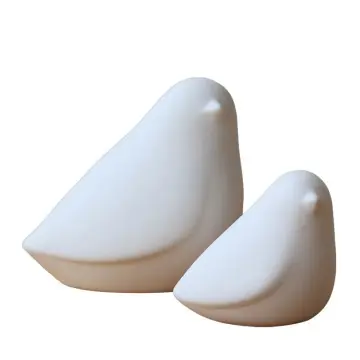 Minimalist White Ceramic Small Large Bird Decor Set Minimalist Style Home