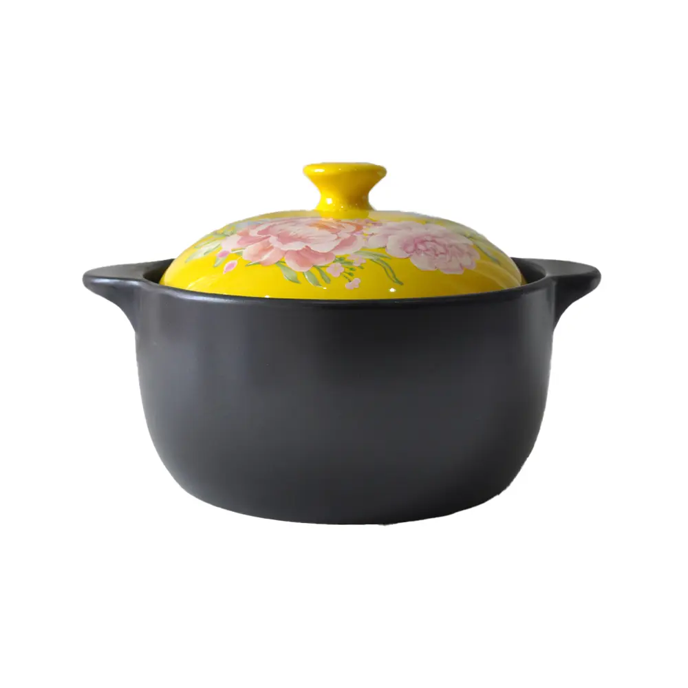 jiashun Color Block Hand Painted Floral Ceramic Casserole with Lid Suppliers, Company
