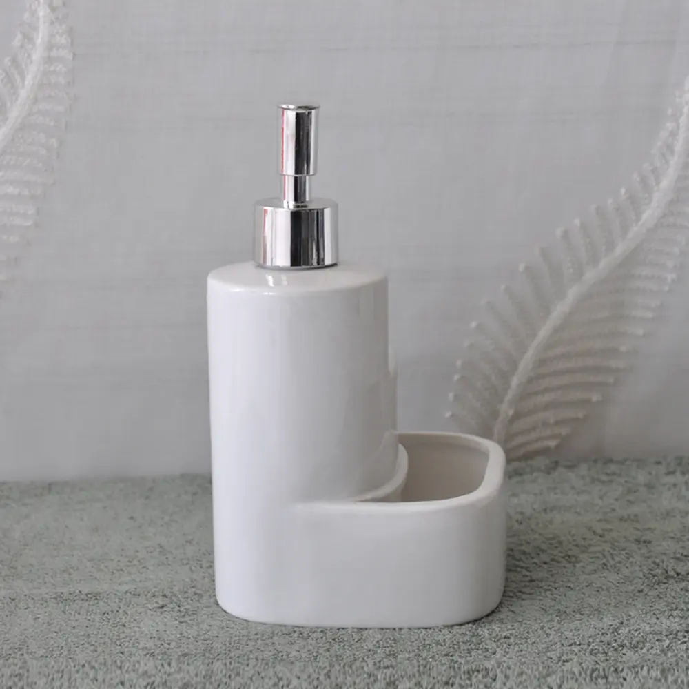 Wholesale White Ceramic Tiered Integrated Bathroom Organizer Factory, Products