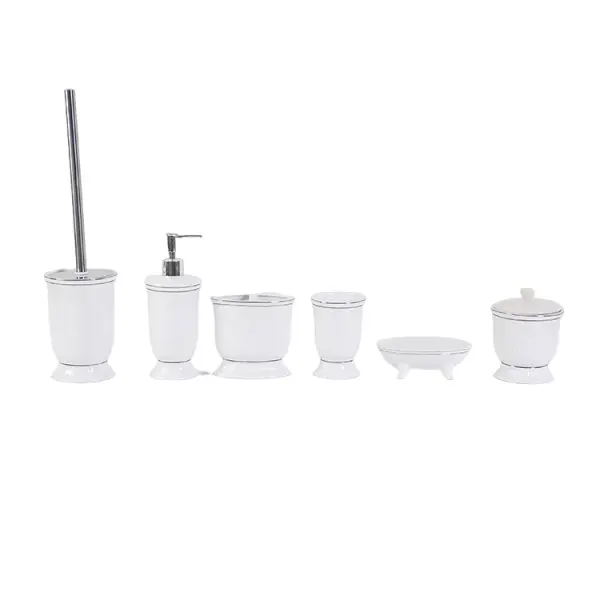 Wholesale European Luxury White Ceramic Embossed Bathroom Accessory Set Supplier, Companies