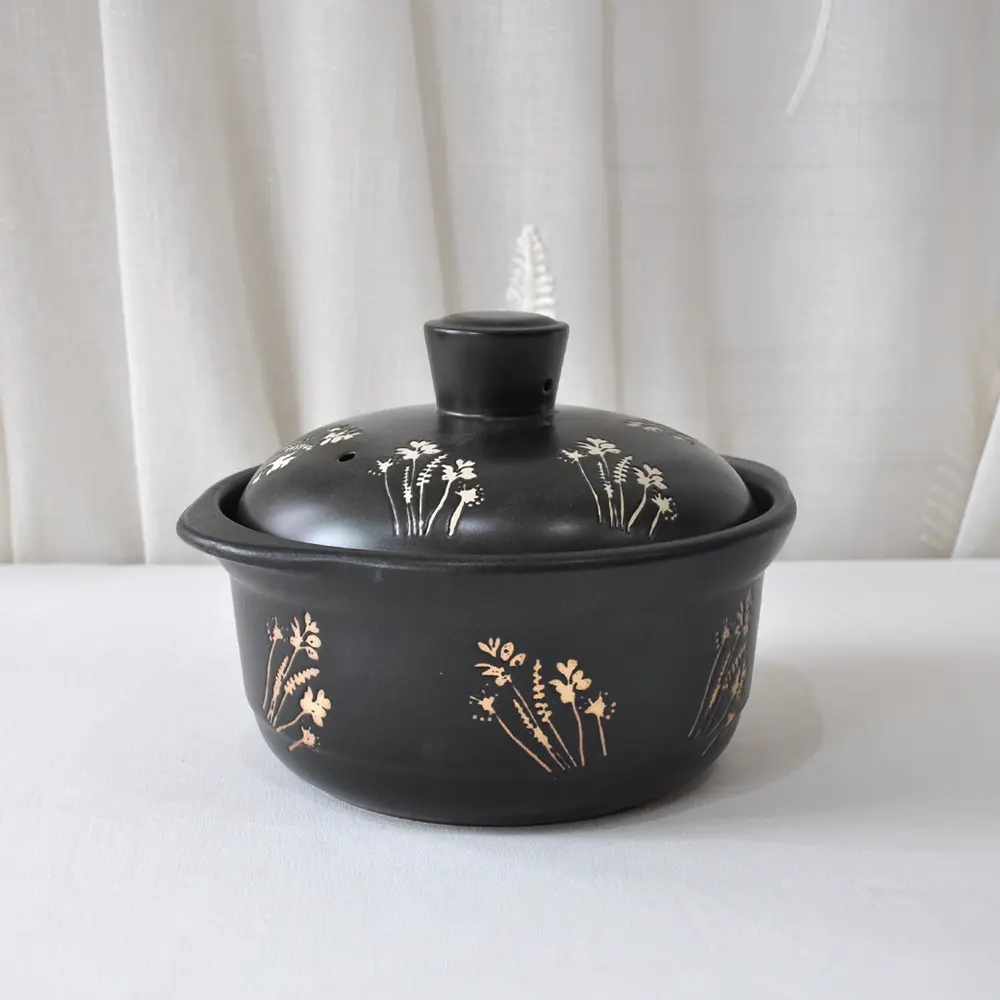 OEM Japanese Vintage Black Ceramic Casserole Manufacturer, Factory